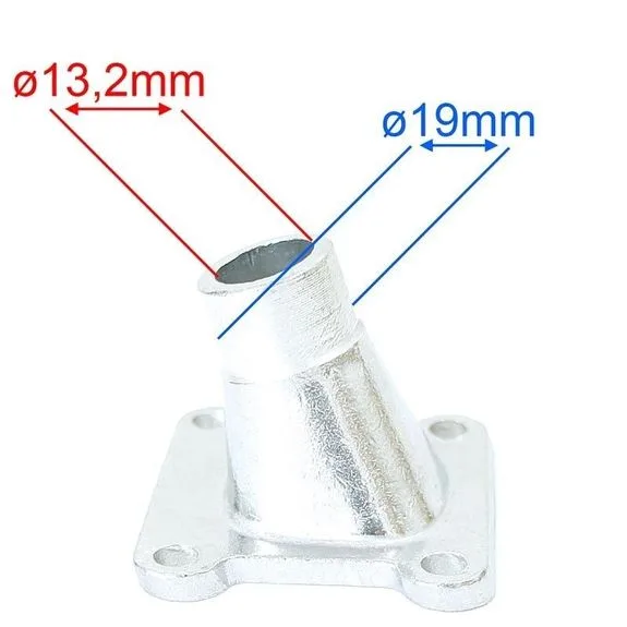 Pipe d'admission pour pocket bike  pour carbu 15mm type dell orto