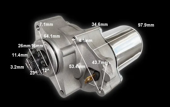 démarreur 2 point fixation 50cc;70cc;110cc