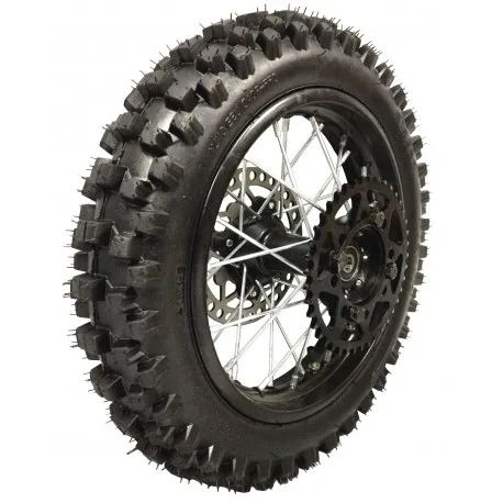ROUE COMPLETE ARRIERE 14' NOIR (AXE 15MM)