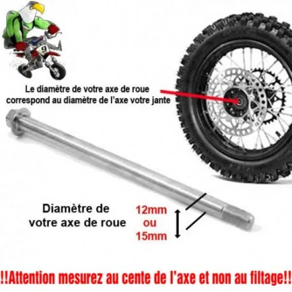 ROUE COMPLETE ARRIERE 12' NOIR (AXE 15MM - photo 4