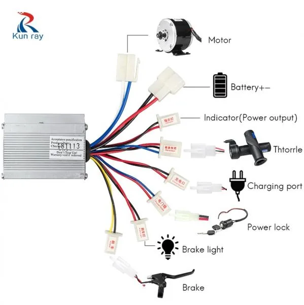Contrôleur de vitesse pour moteur à balais LK-03 250 W DC24V, pour scooter