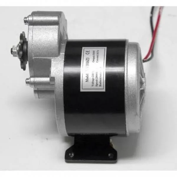 Moteur électrique 24V 350W avec réducteur et pignon à 9 dents, - photo 3